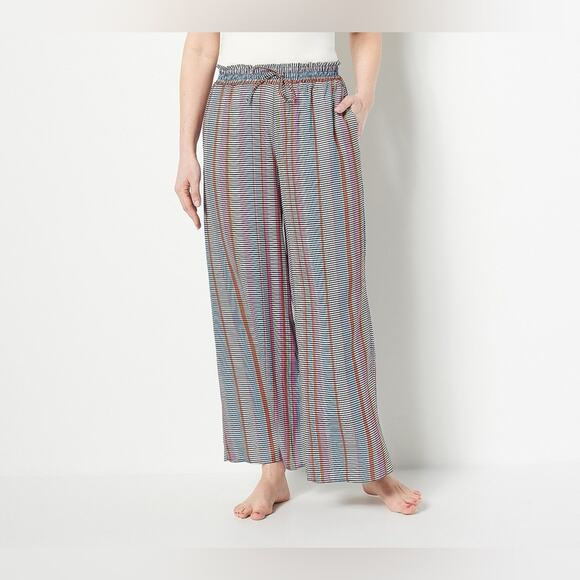 Summersalt The Perfect Palazzo Wide Leg Colorful Stripe Pants - Picture 2 of 8